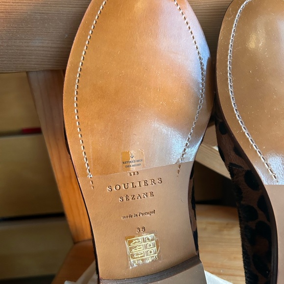 NWTB SEZANE Michel Loafers Leopard Size 38 🐆 - Picture 8 of 9